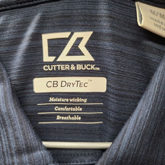 Cutter & Buck Mens Polo Shirt Blue Size Medium Illinois Button Down Short Sleeve - Picture 5 of 12